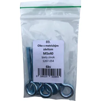 Šroub SVX Oko s metrickým závitem pozinkované - blistr 85 M3x15mm č85