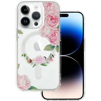 Pouzdro na mobilní telefon Tel Protect Flower Magsafe pro Iphone 15 Pro Max design 1
