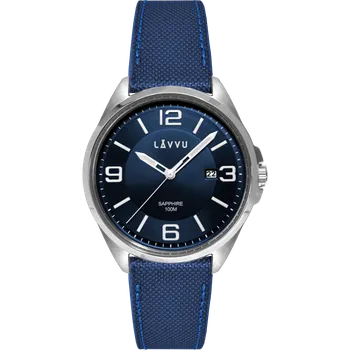 Hodinky LAVVU Pánské modré hodinky se safírovým sklem HERNING Blue LWM0100 (POŠTOVNÉ ZDARMA!!! )