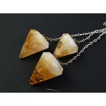 Přírodní kámen Kyvadlo broušené citrín (Brazílie)