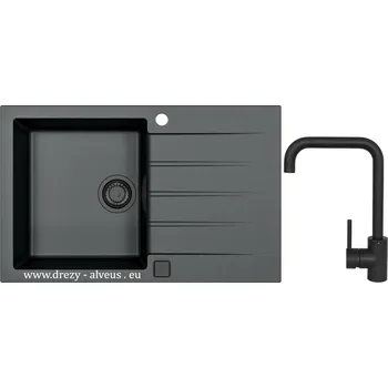 Granitový dřez Alveus SET ALVEUS CADIT 20/91 BLACK ADDITION + BATERIE OZ - black addition SETA23225