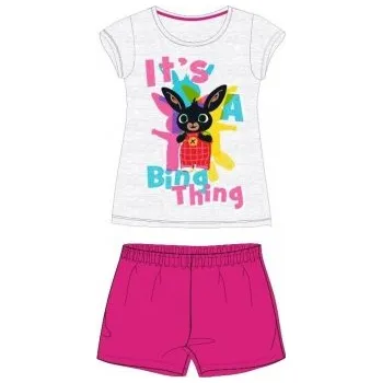 Dívčí pyžamo E plus M - Letní dívčí bavlněné pyžamo zajíček Bing - růžové 92