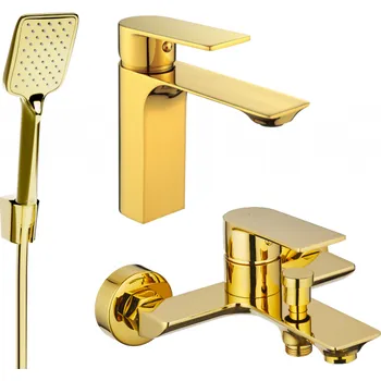 Vodovodní baterie Mexen Alexa R62 vanová sada, zlatá - 71203R62-50 Bateriové soupravy