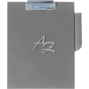 Psací podložka podložka A4 s klipem, PVC, Plastik, Šedá