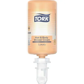 Sprchový gel TORK 424661 – Tork luxusní sprchový gel na vlasy a tělo S4, 6 x 1000 ml - Karton