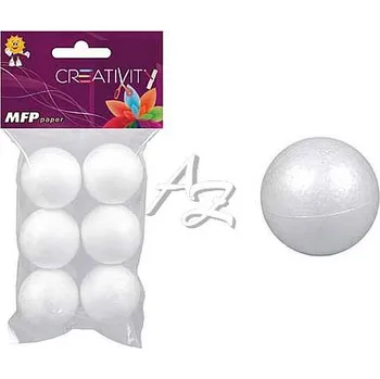 Vánoční dekorace MFP Paper Koule polystyren 4cm/6ks hladká