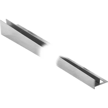 Stavební profil KP7/3 profil pro vsazení skla ACARA, orientace pravá, nerez V2A kartáč, 19 mm, 1,2 m