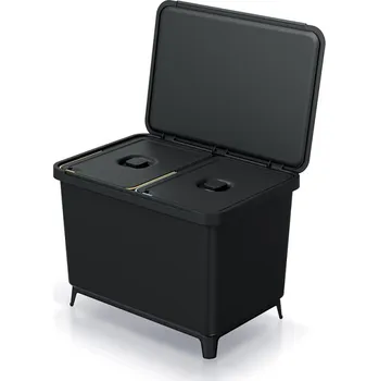 Odpadkový koš PROSPERPLAST Odpadkový koš členěný - SYSTEMA Objem: 2x23 l, Barva: černá