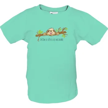 Pánská móda Tričko s potiskem Lenochod držím se větve pánské