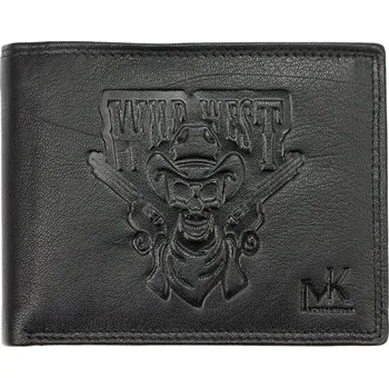 Peněženka Černá kožená peněženka Money Kepper s pistolníkem + RFID