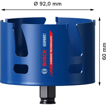 Vrtačka Děrovka Bosch EXPERT Construction Material Dostupné varianty: Děrovka Bosch EXPERT Construction Material 92 mm