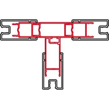 RONAL TOP-LINE Sada 4 profilů ke spojení dveří a boč.stěn u T-montáže bílá TEO.04.1898