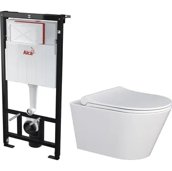 WC sada ALCA Sádromodul - předstěnový instalační systém bez tlačítka + WC MYJOYS MY1 + SEDÁTKO AM101/1120 X MY1