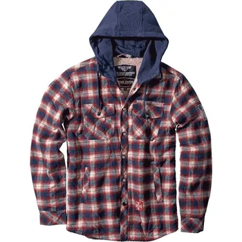 Pánská casual bunda West Coast Choppers Bunda Sherpa Lined Flannel modro červená M