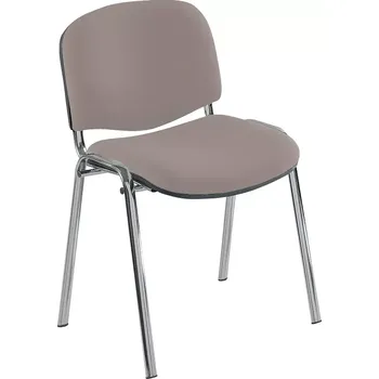 MARCELLA chrom, židle konferenční, AN 052 koženka šedá