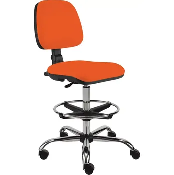 Jídelní židle ELLA - S židle provozní, kříž chrom, látka SUE S 46 - látka oranžová