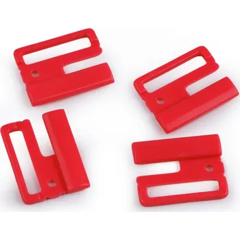 Plavkové zapínání šíře 25 mm plastové, barva 9 červená