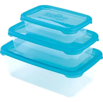 Dóza na potraviny HEIDRUN Dóza sada 3 ks POLAR FROST, 0,6/1,3/2,5 l, plast