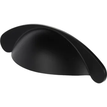Nábytkové kování Interex design Úchytka SHELL / Černá matná 64 mm