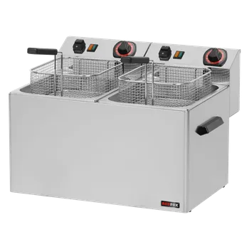 fritéza Fritéza elektrická dvojitá 0,75 kW/l, 8+8 l stolní 400 V | REDFOX - FE 77 T