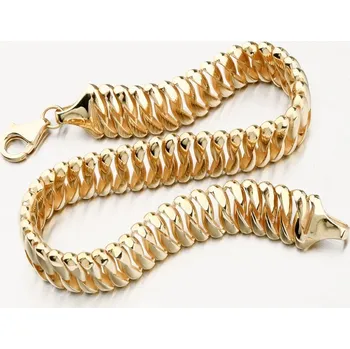 Náramek Náramek žluté zlato 585 masivní 164P-142087 délka 18 cm