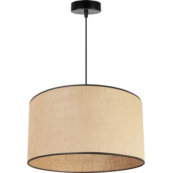 Závěsné svítidlo Juta, 1x jutové stínítko, (výběr ze 2 barev konstrukce), (fi 40cm), bl