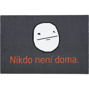 Koberec Rohožka Nikdo není doma 40x60 cm, 40x60, šedá, Mercury Flooring - 1 rok na vrácení + DOPRAVA ZDARMA k Vám i zpět