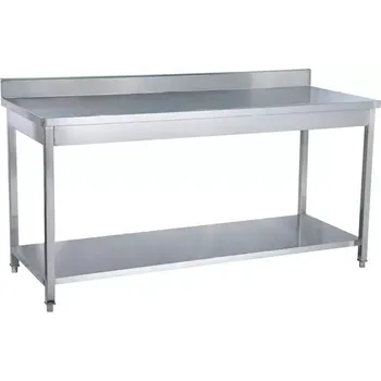 Dílenský stůl GS - 157 ZL stůl se zadním lemem, 1500 x 700 x 950 mm, nerez