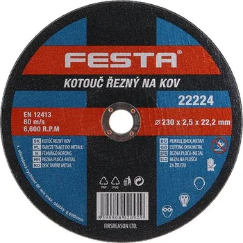 Řezný kotouč 230mm na kov řezný 2,5mm FESTA kotouč 22224