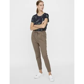 Dámské kalhoty Vero Moda Kalhoty z materiálu Eva 10197909 Hnědá Loose Fit XS_32