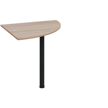 Stolová podnož ES 18 - 8 deska spojovací, kovová podnož černá, síla desky 18 mm, široká 800 mm, dub bardolino