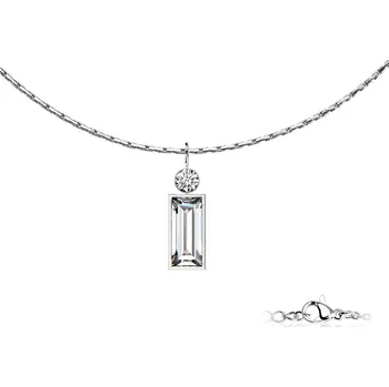 Náhrdelník Ocelový náhrdelník s přívěskem se zirkonem