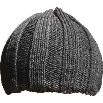 Pánské ponožky Dámská ručně pletená merino čepice Tmavě šedá Vzor 3