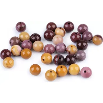 Korálek Minerálové korálky Jaspis mookait 8mm (7ks) (340040)