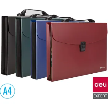 Archivační box Aktovka spisová Deli New York A4 13 přihrádek