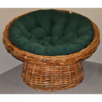 Papasan Ratanový papasan Abaka polstr zelený dralon