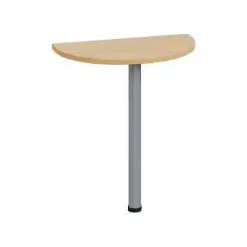 Stolová podnož LJD 2 - 70 přístavba jednací, kovová podnož stříbrná, síla desky 25 mm, široká 700 mm, javor horský