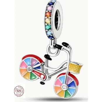 Přívěsek Charm Sterlingové stříbro 925 Kolo barevné, přívěsek na náramek, sport