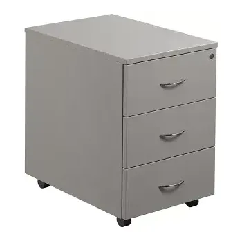 Zásuvkový kontejner SEKC - 00 kontejner pojízdný, 3-zásuvkový, deska 25 mm, centrální zámek, šedá