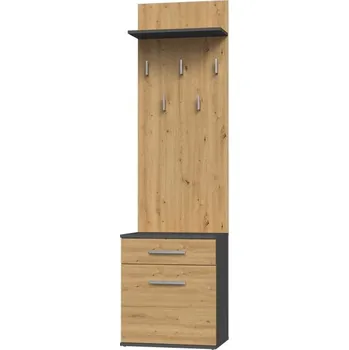 Předsíňová stěna FALCO Předsíňová stěna Topaz antracit/dub artisan