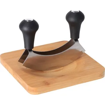 Kuchyňský nůž Bambusová deska s nožem na krájení bylinek