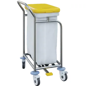 Odpadkový koš VNP Plus 01, vozík na prádlo a tříděný odpad, víko žluté
