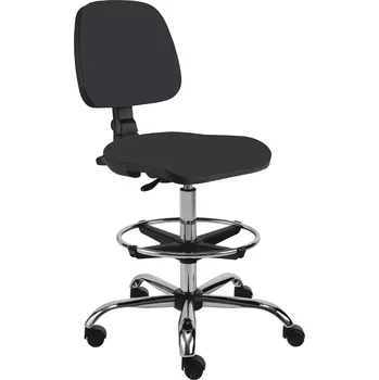 Jídelní židle ELLA - V židle provozní, kříž chrom, látka SUE S 1 - látka černá