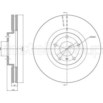 Brzdový systém Brzdový kotouč METELLI 23-1070C