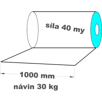 Potravinová fólie LDPE fólie 1000 mm 40 my 1 kg