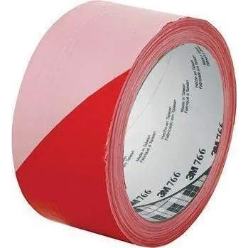 Lepicí páska Bezpečnostní páska, samolepící, červeno-bílá, 50 mm x 33 m, 3M