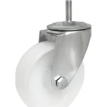 Příslušenství k zahradní technice Pastové kolo 125 mm nerezová otočná vidlice ZABI