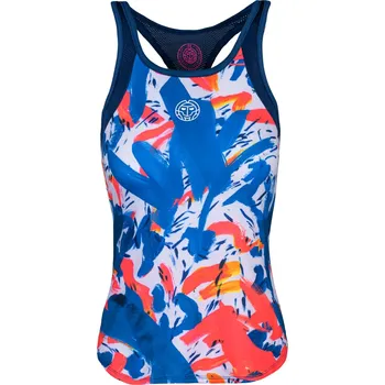 Dámské tílko BIDI BADU Aluna Tech Tank Dark Blue/Neon Red S