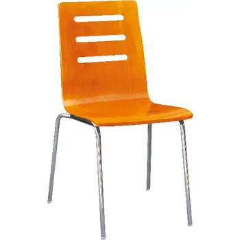 Jídelní židle NJZ - 43 jídelní židle - kostra chrom, skořepina třešeň