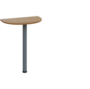 Stolová podnož EJD 1 - 60 přístavba jednací, kovová podnož stříbrná, síla desky 18 mm, široká 600 mm, ořech světlý